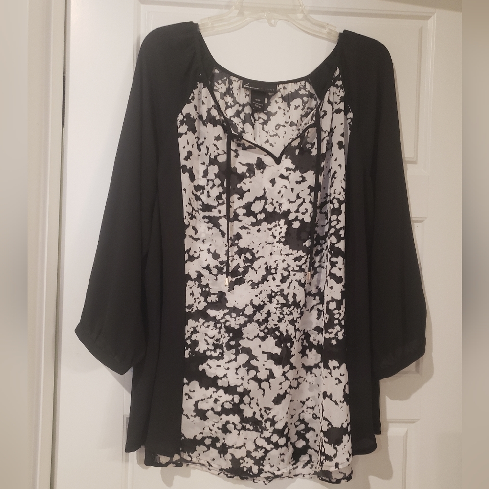 Lane Bryant Black and White blouse